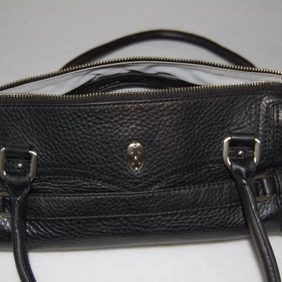 NWOT Cole Haan Black Pebble Leather Barrel Bag - Picture 7 of 9